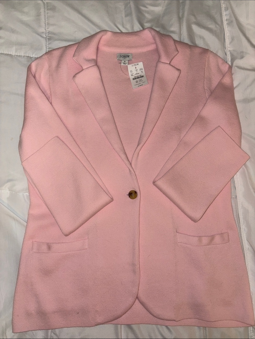 J. Crew Soft Pink Single-Button Blazer